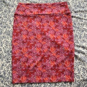 LuLaRoe Cassie floral pencil skirt size large